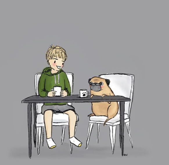 A boy and his dog